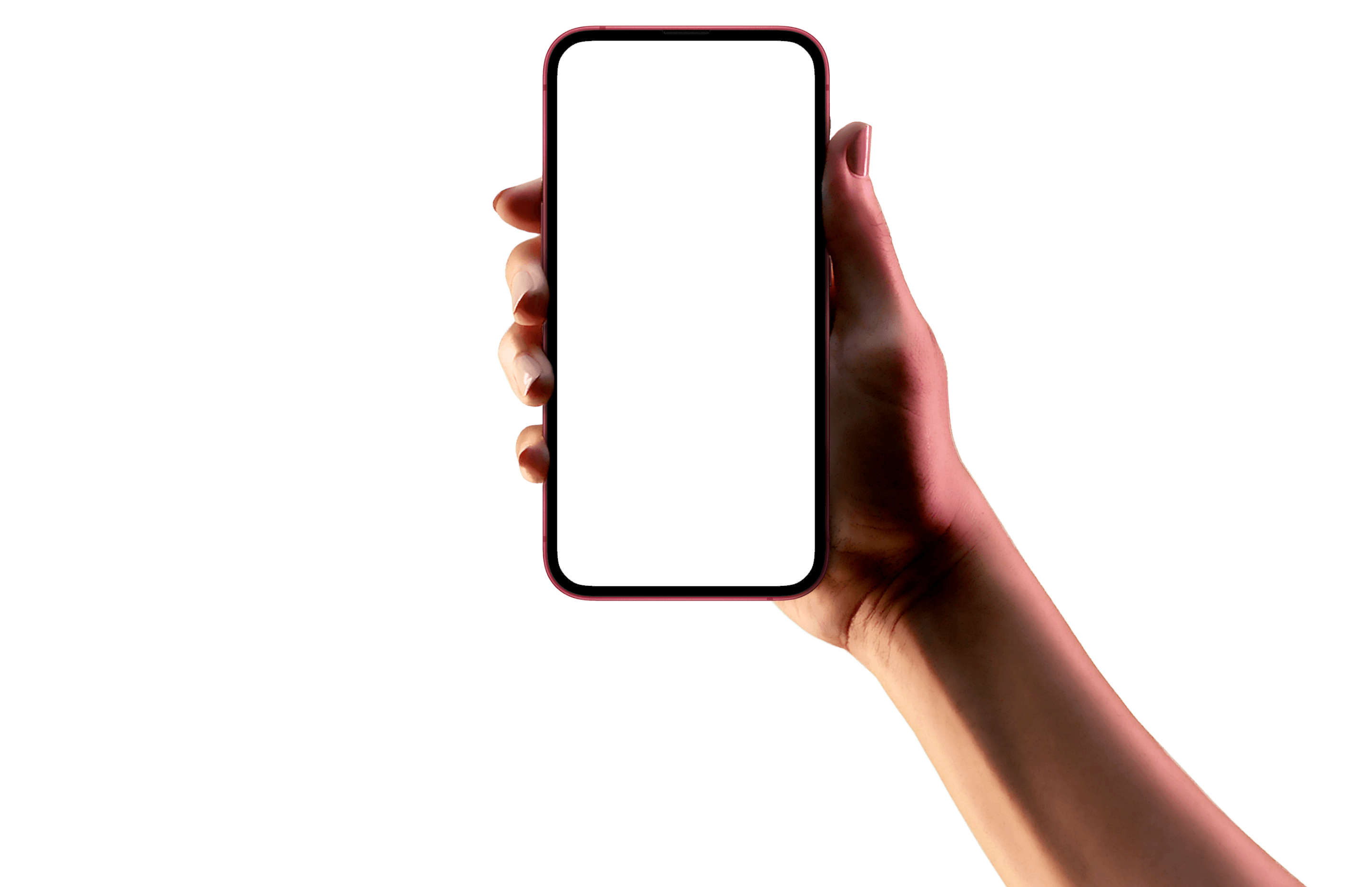 Hand holding iPhone
